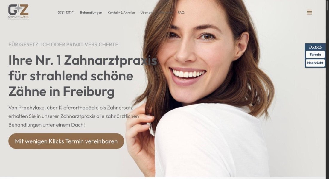 Grund und Zähne dental practice website